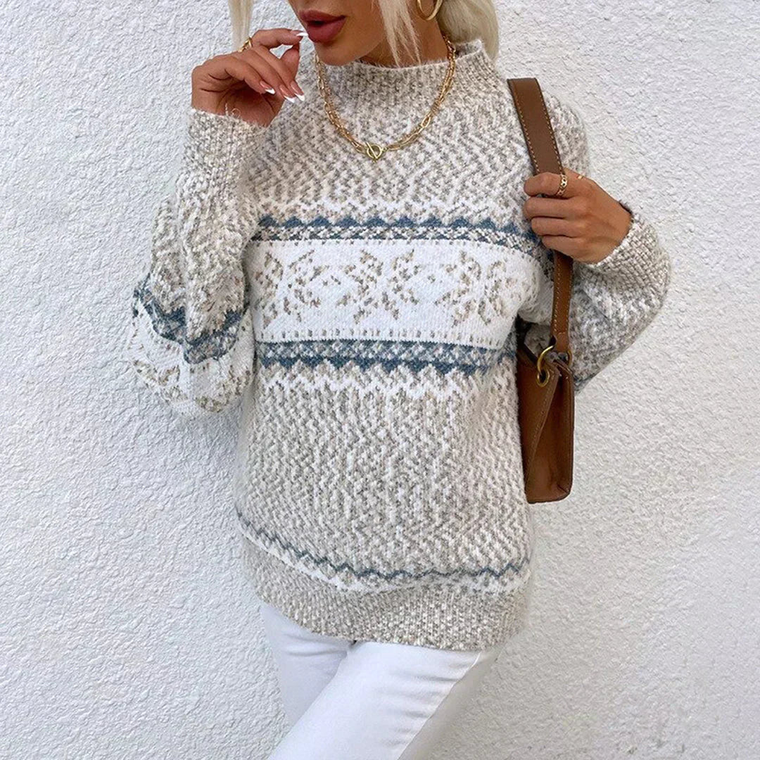 Jersey de punto con cuello vuelto - Lalezka