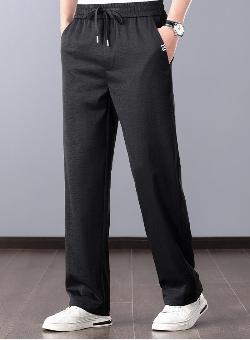 Pantalón clásico de lino hombre corte recto estilo atemporal