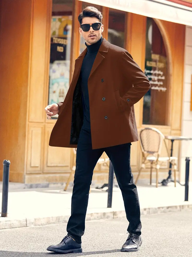 Abrigo polar de moda para hombres grandes
