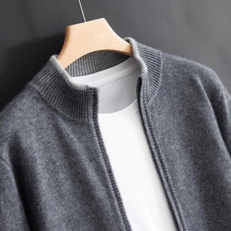 Merino - Chaqueta de lana con cremallera para hombre