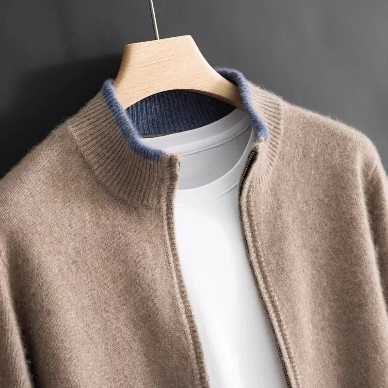 Merino - Chaqueta de lana con cremallera para hombre