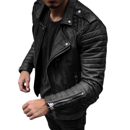 Chaqueta slim fit con cremallera para hombre