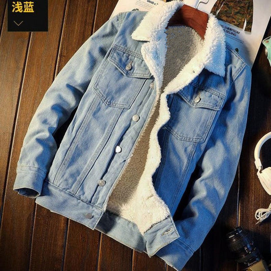Chaqueta vaquera polar de hombre