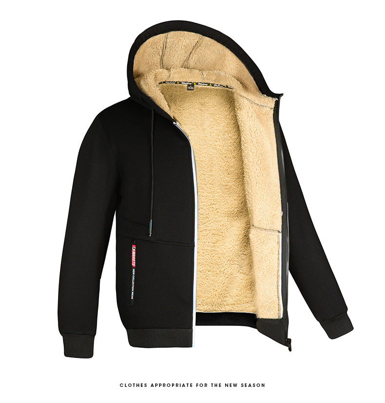 Chaqueta polar gruesa y cálida para hombre