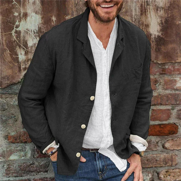 Chaqueta ligera de algodón y lino para hombre: comodidad y estilo