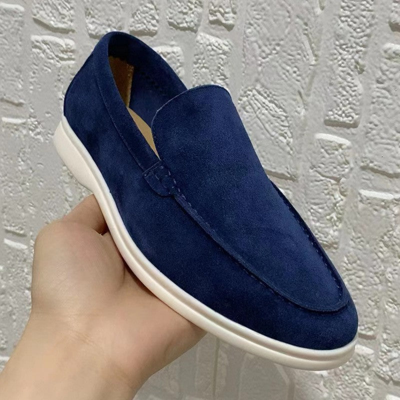 Mocasines clásicos de ante para hombre