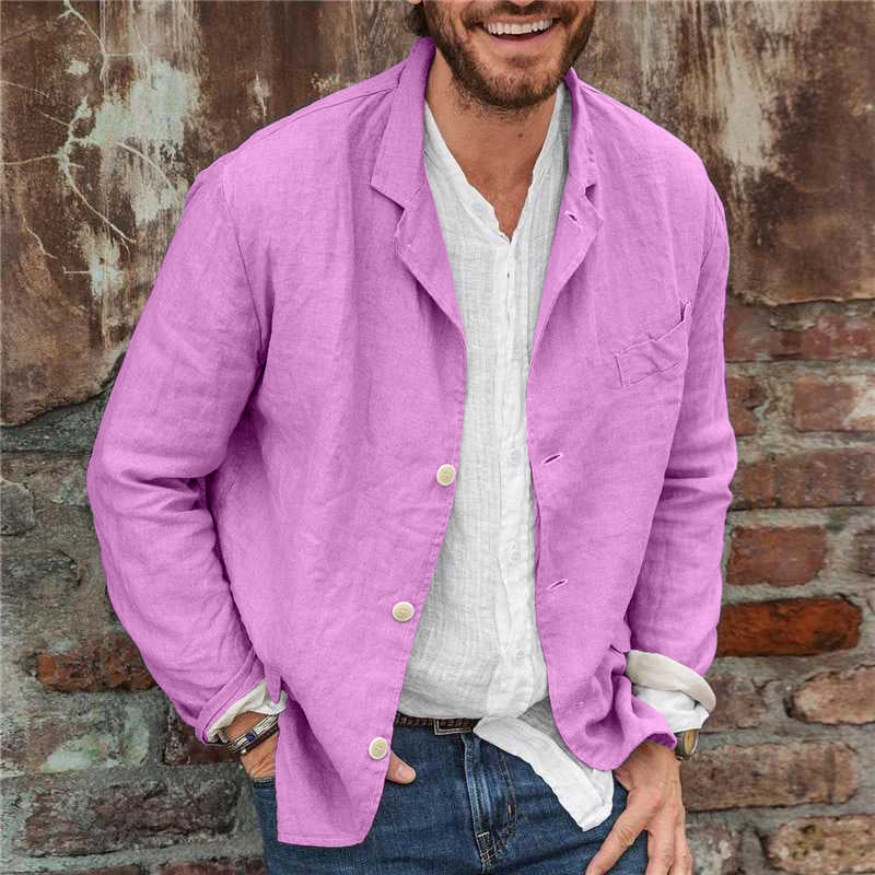 Chaqueta casual de hombre con cuello de solapa