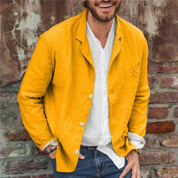Chaqueta ligera de algodón y lino para hombre: comodidad y estilo