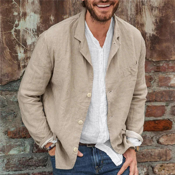 Chaqueta ligera de algodón y lino para hombre: comodidad y estilo