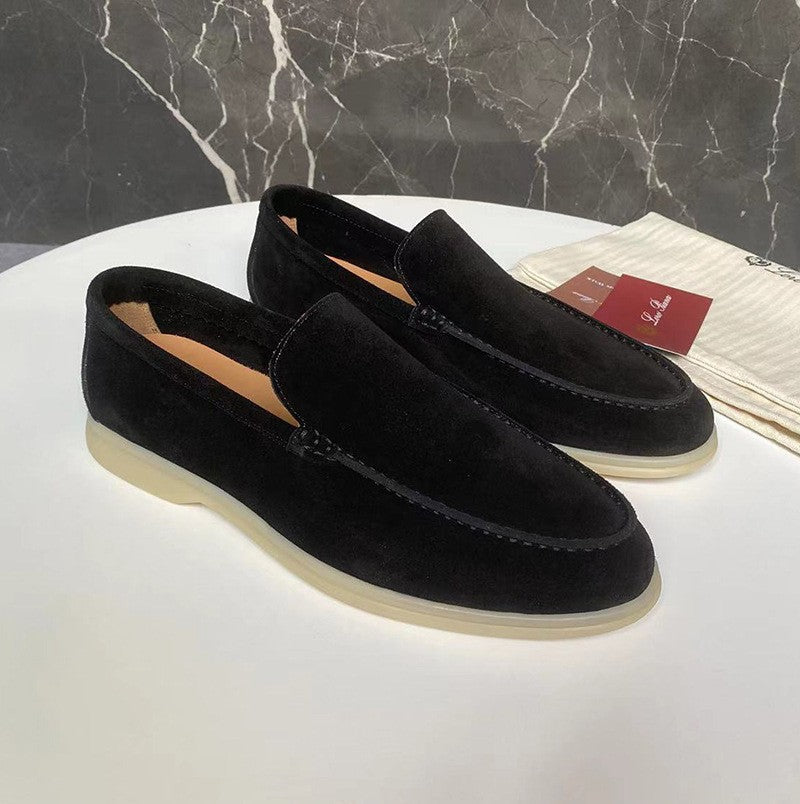 Mocasines clásicos de ante para hombre