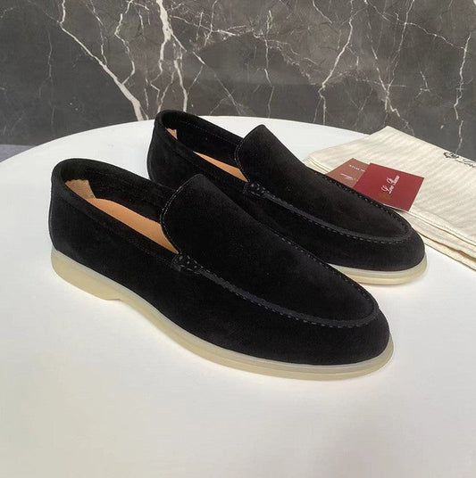 Mocasines clásicos de ante para hombre