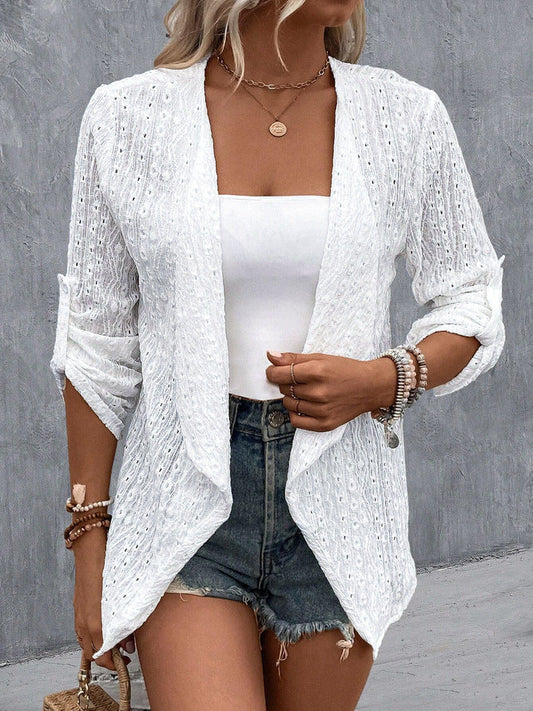 Cárdigan boho mujer crochet abierto ligero ideal para capas