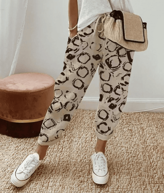 RIVE - Elegantes pantalones de algodón y lino