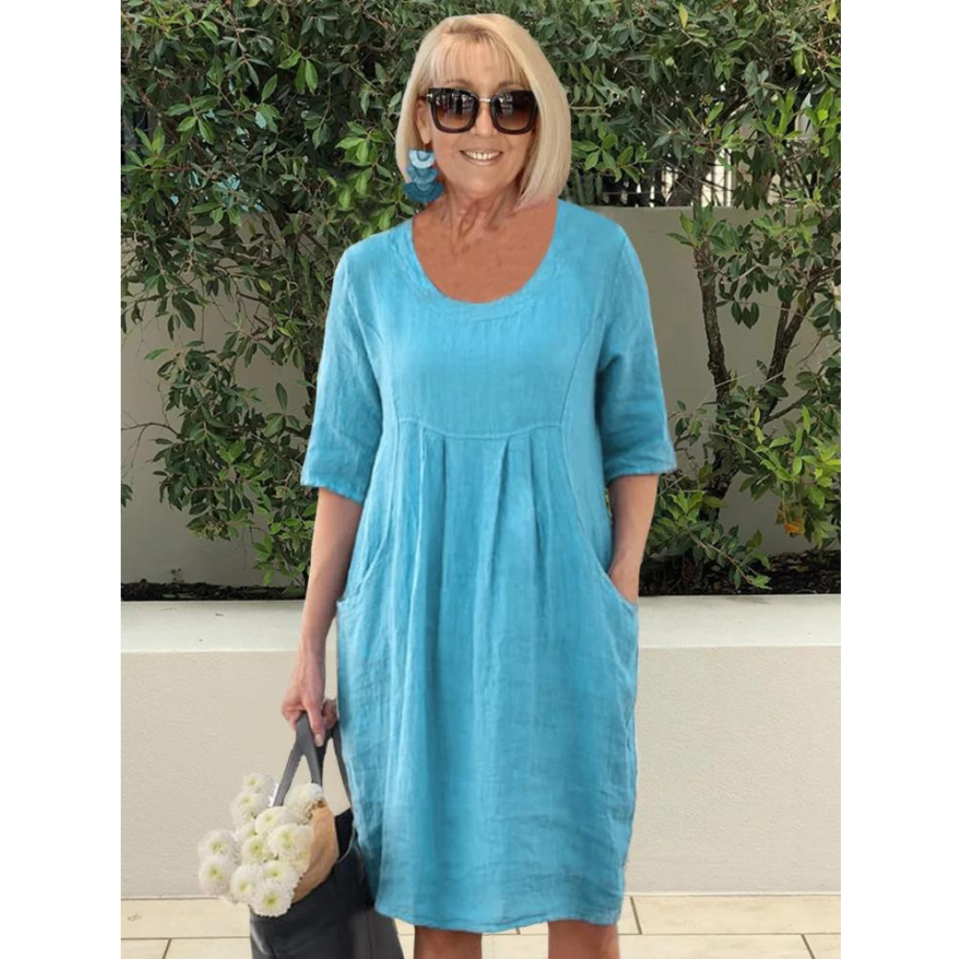 Hannelore - Elegante vestido de talla grande con bolsillos