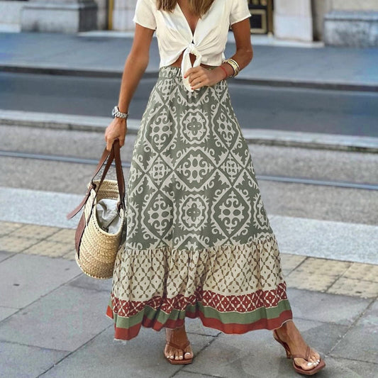 Aldara | Elegante falda boho de verano para mujer