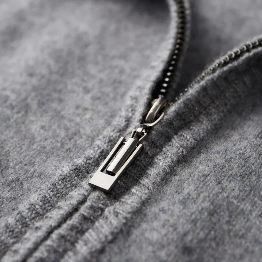 Merino - Chaqueta de lana con cremallera para hombre