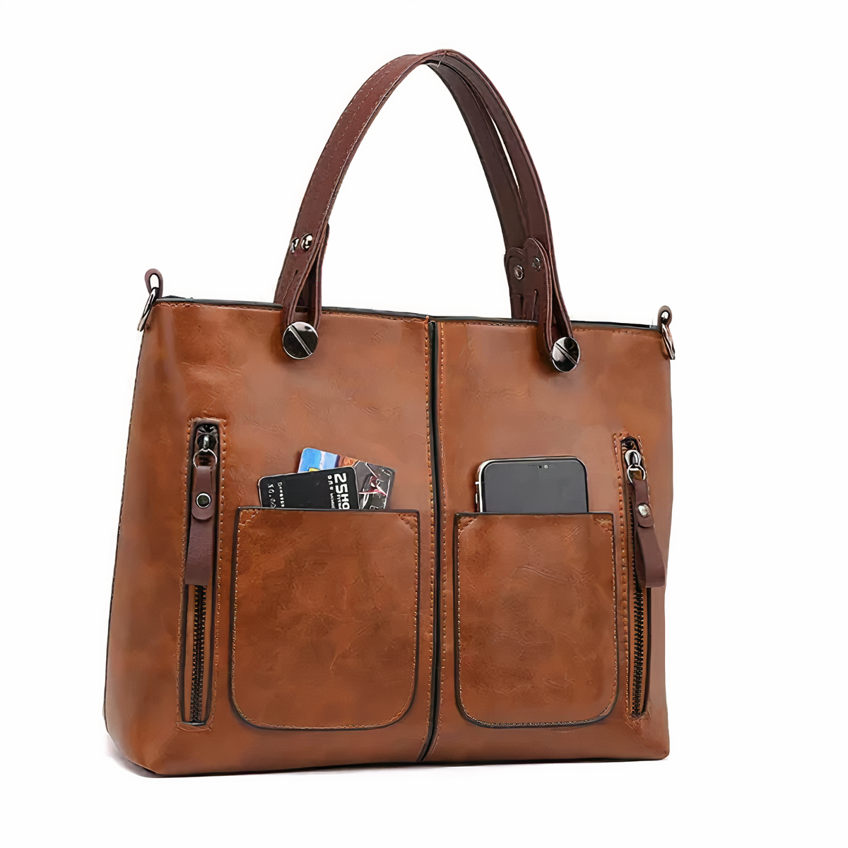 Mujer - Bolso bandolera de piel de inspiración vintage - Elegante y duradero - Accesorio perfecto