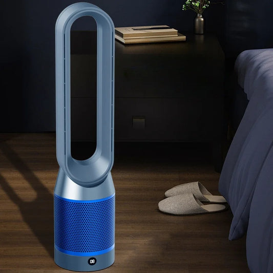 AirPure V9000 | 4 en 1 - Ventilador calefactor, enfriador de aire, purificador de aire UV e ionizador con mando a distancia