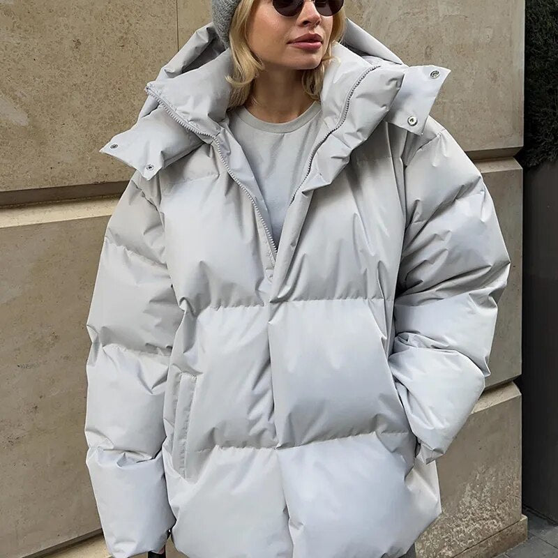 Avelena - Elegante chaqueta oversize con capucha