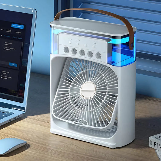 AirCooler Pro 3 en 1: ventilador, aire acondicionado y humidificador con iluminación LED en color