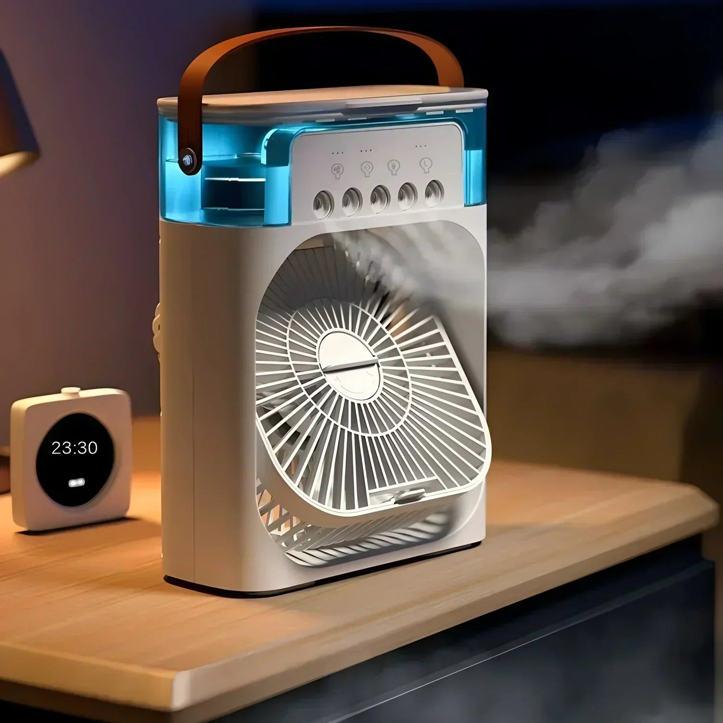 AirCooler Pro 3 en 1: ventilador, aire acondicionado y humidificador con iluminación LED en color
