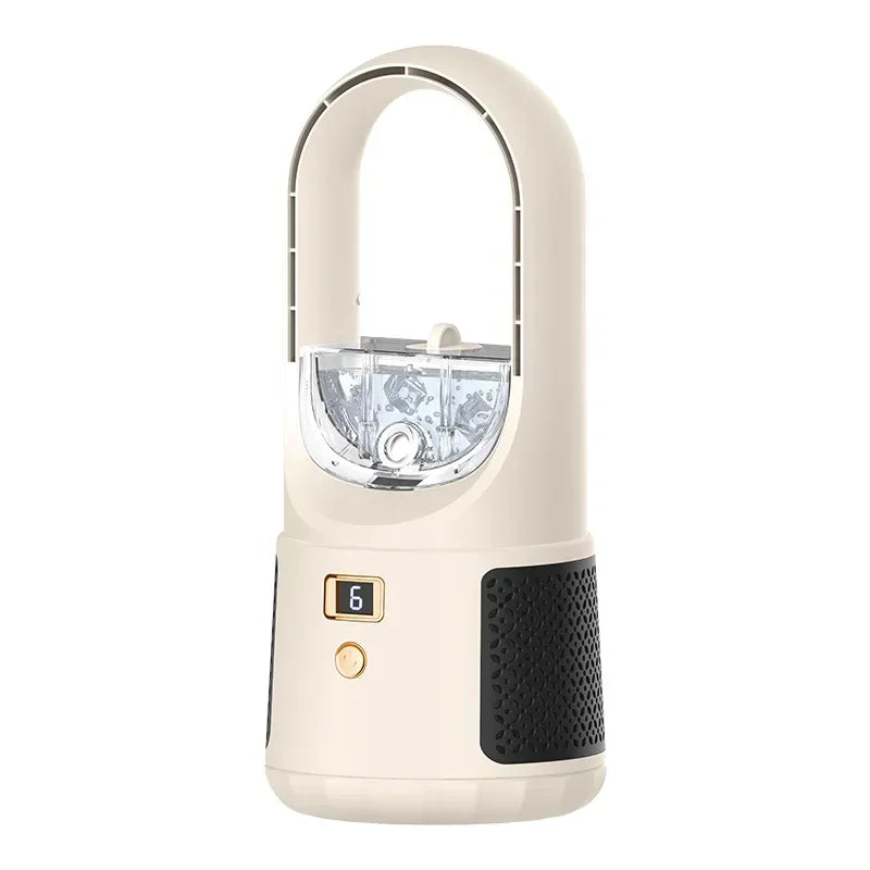 Ventilador de sobremesa sin aspas - Ventilador USB silencioso con batería recargable para dormitorio y oficina