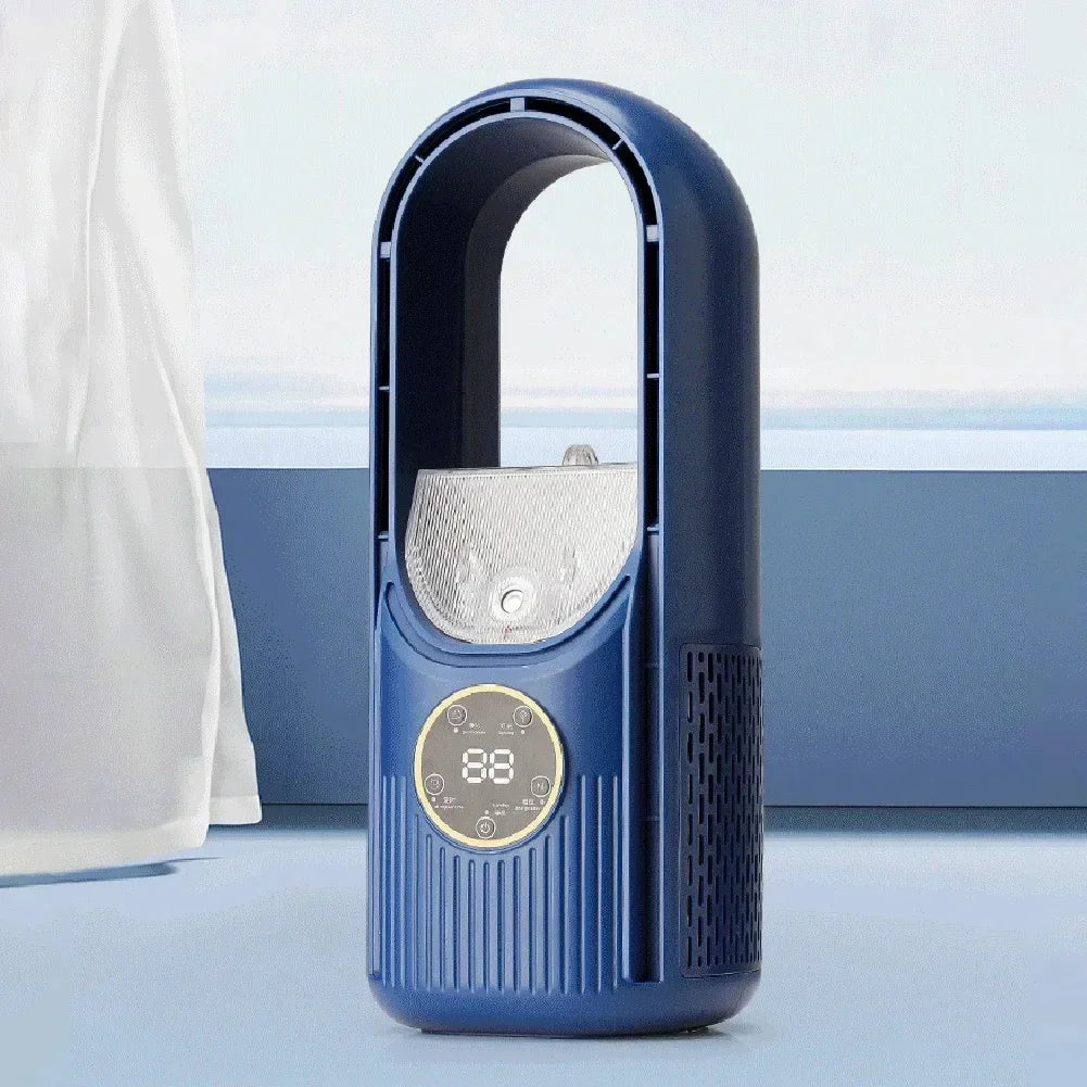 Ventilador inalámbrico de mano y de mesa - Ventilador USB sin aspas, portátil y silencioso