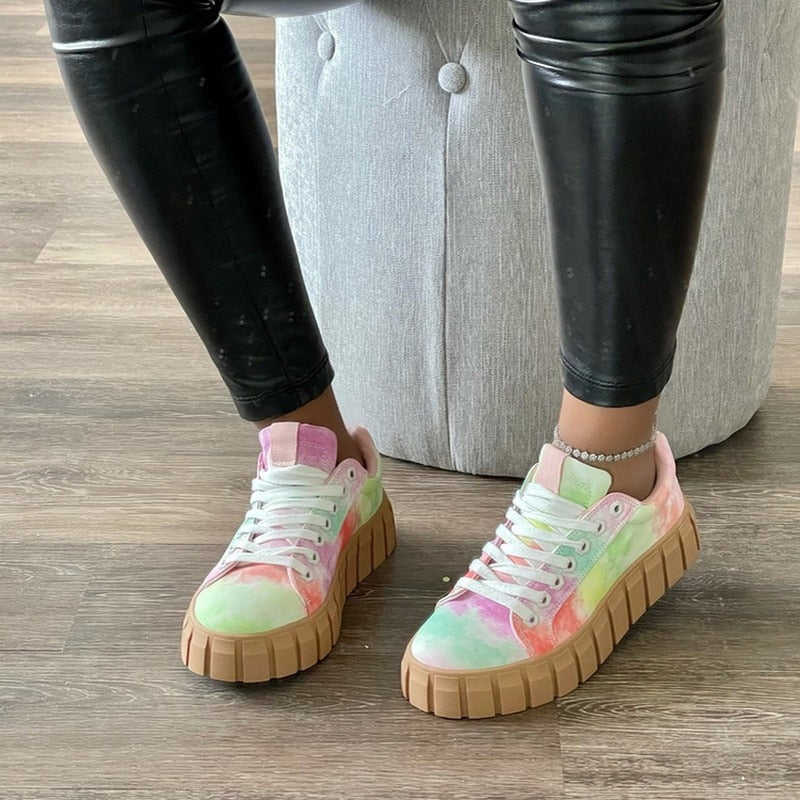 Jana | Zapatillas deportivas ortopédicas de moda para mujer con suela de plataforma