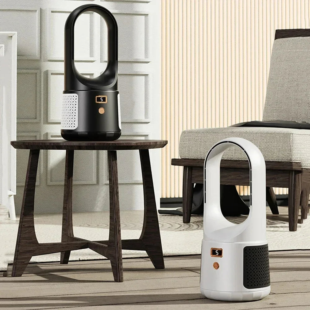 Ventilador de sobremesa sin aspas - Ventilador USB silencioso con batería recargable para dormitorio y oficina