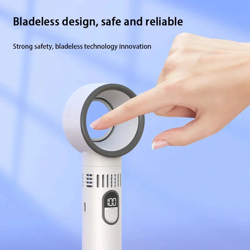Ventilador manual a pilas - Ventilador USB sin aspas, portátil y supersilencioso