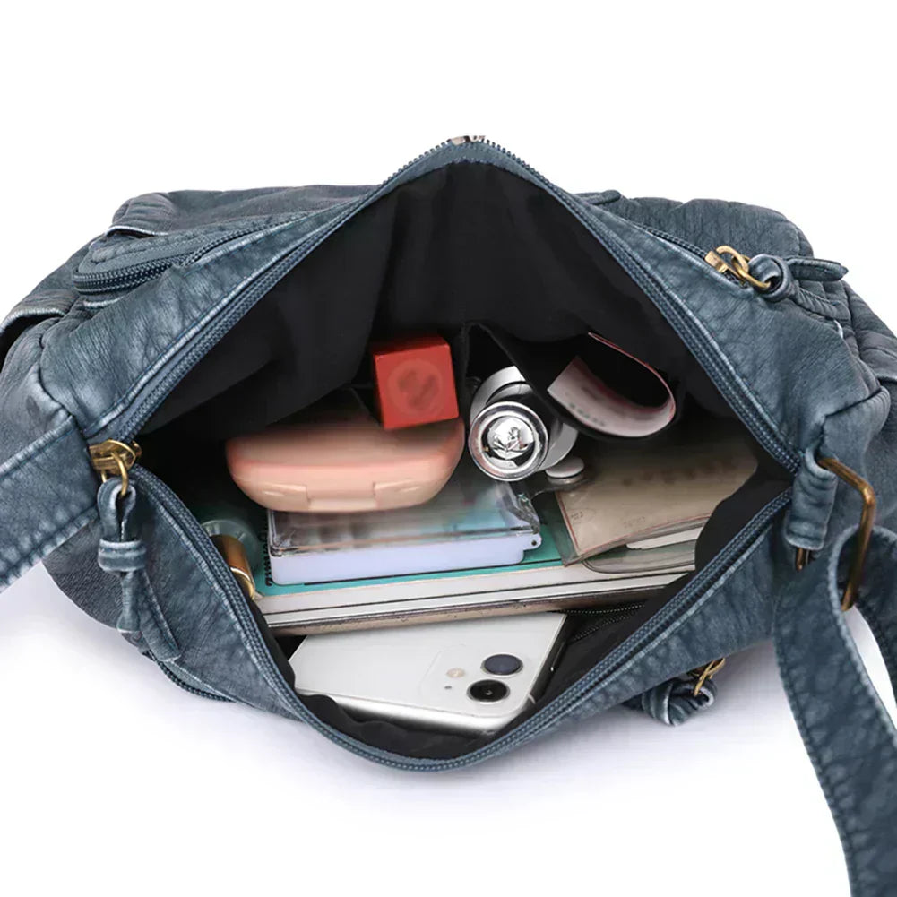 Mujer - Bolso bandolera - Vintage Leather Multi-Pocket