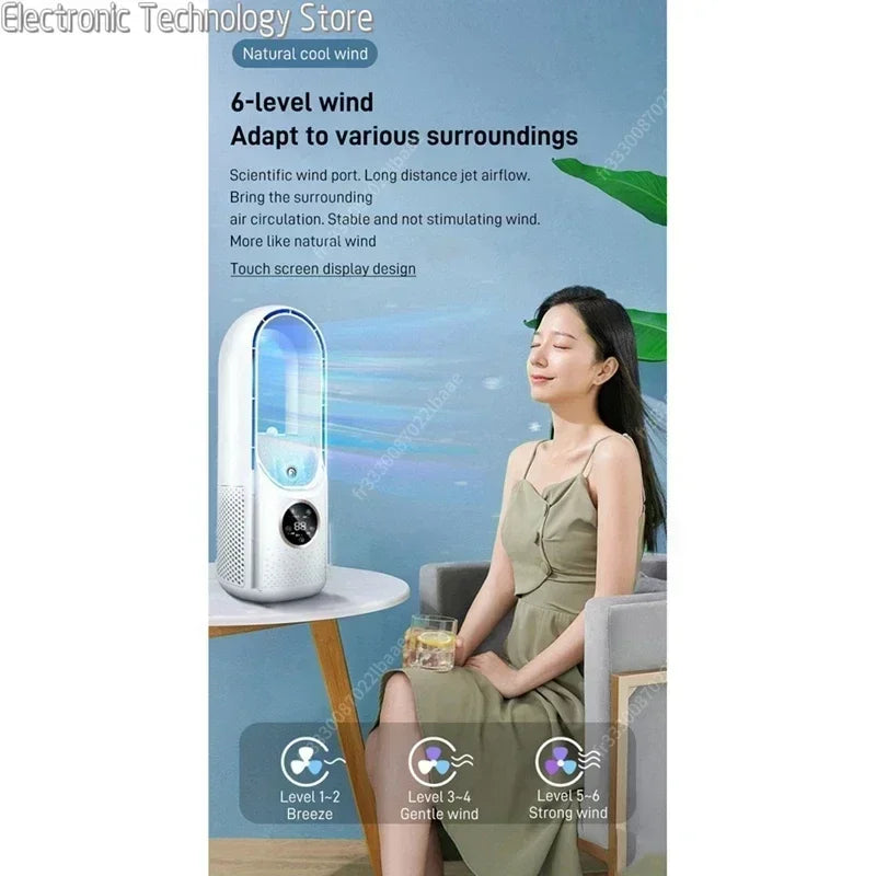 CoolMist 3 en 1 Ventilador sin Rotor y Purificador de Aire - Silencioso, con UV y Ionizador