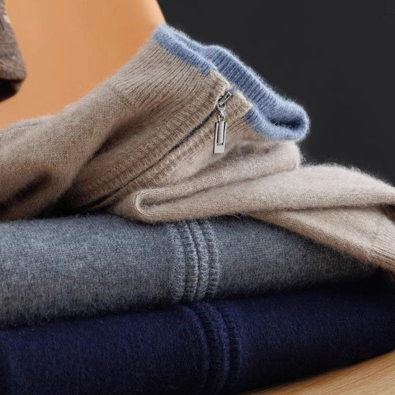 Merino - Chaqueta de lana con cremallera para hombre