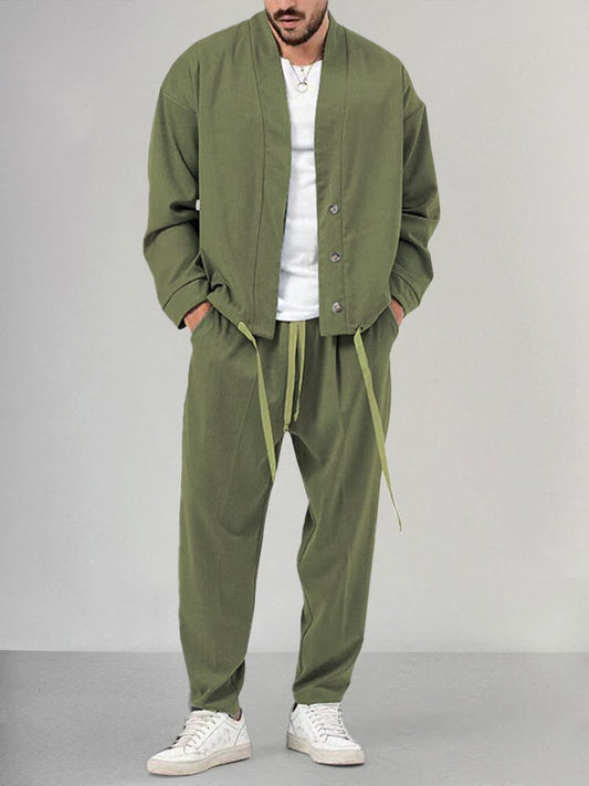 Cómodo conjunto de salón de 2 piezas para hombre