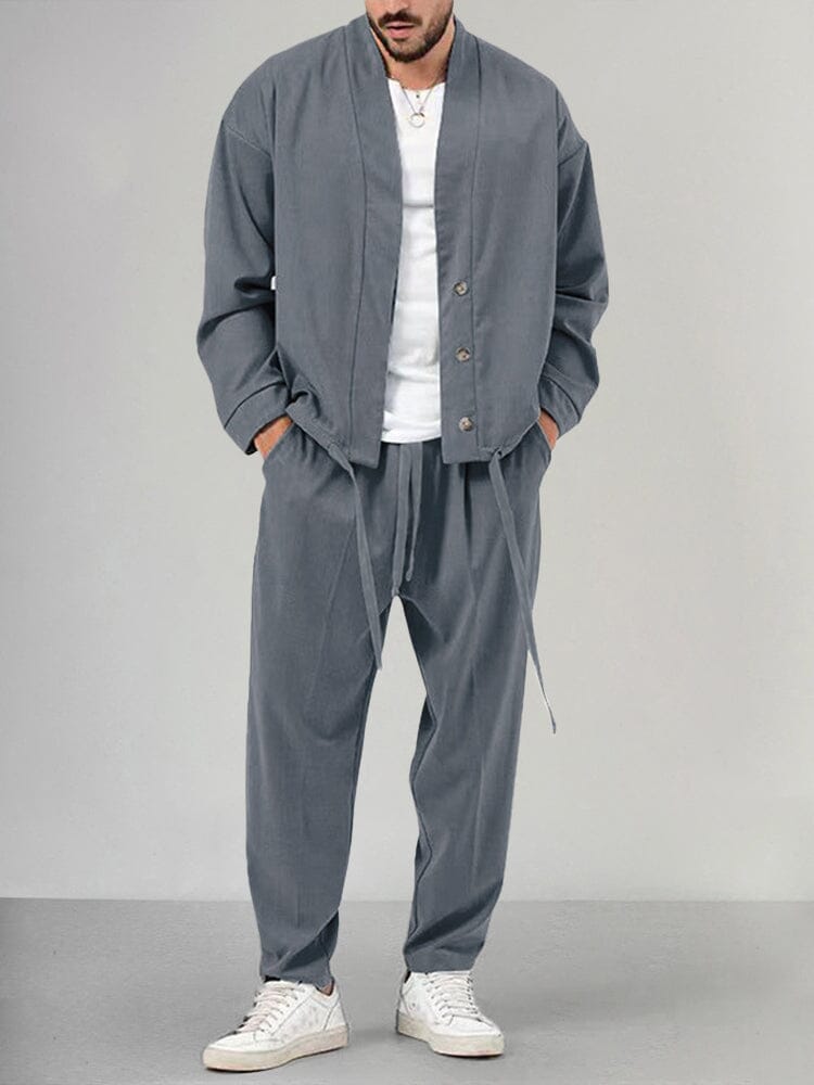 Cómodo conjunto de salón de 2 piezas para hombre