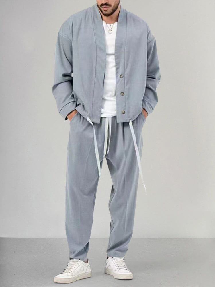 Cómodo conjunto de salón de 2 piezas para hombre