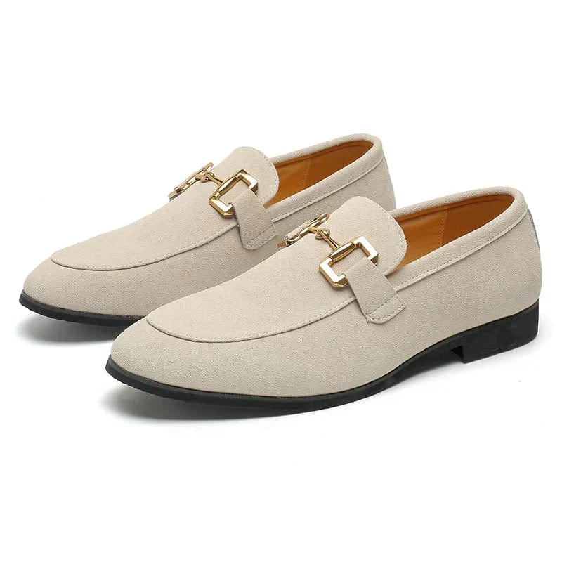 Nero - Mocasines de ante con hebilla metálica