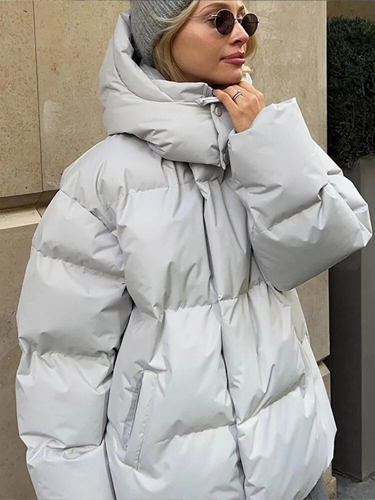 Avelena - Elegante chaqueta oversize con capucha
