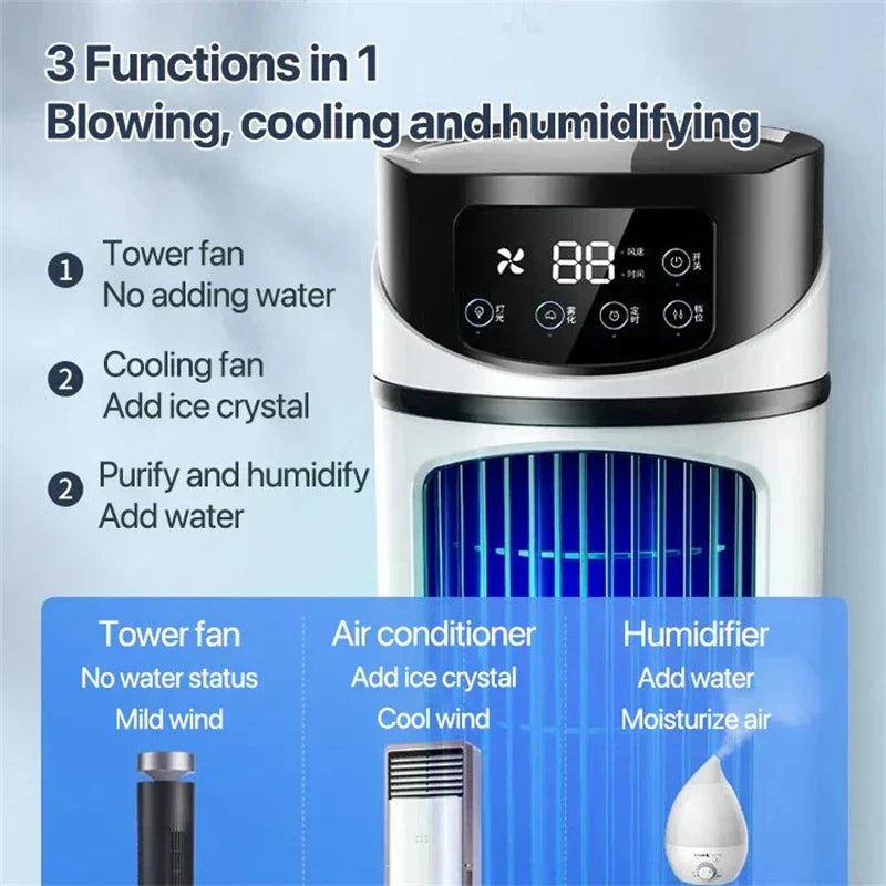 CoolBreeze Mini - Enfriador de aire USB 3 en 1 con depósito de agua de 300 ml