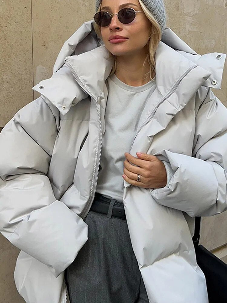 Avelena - Elegante chaqueta oversize con capucha