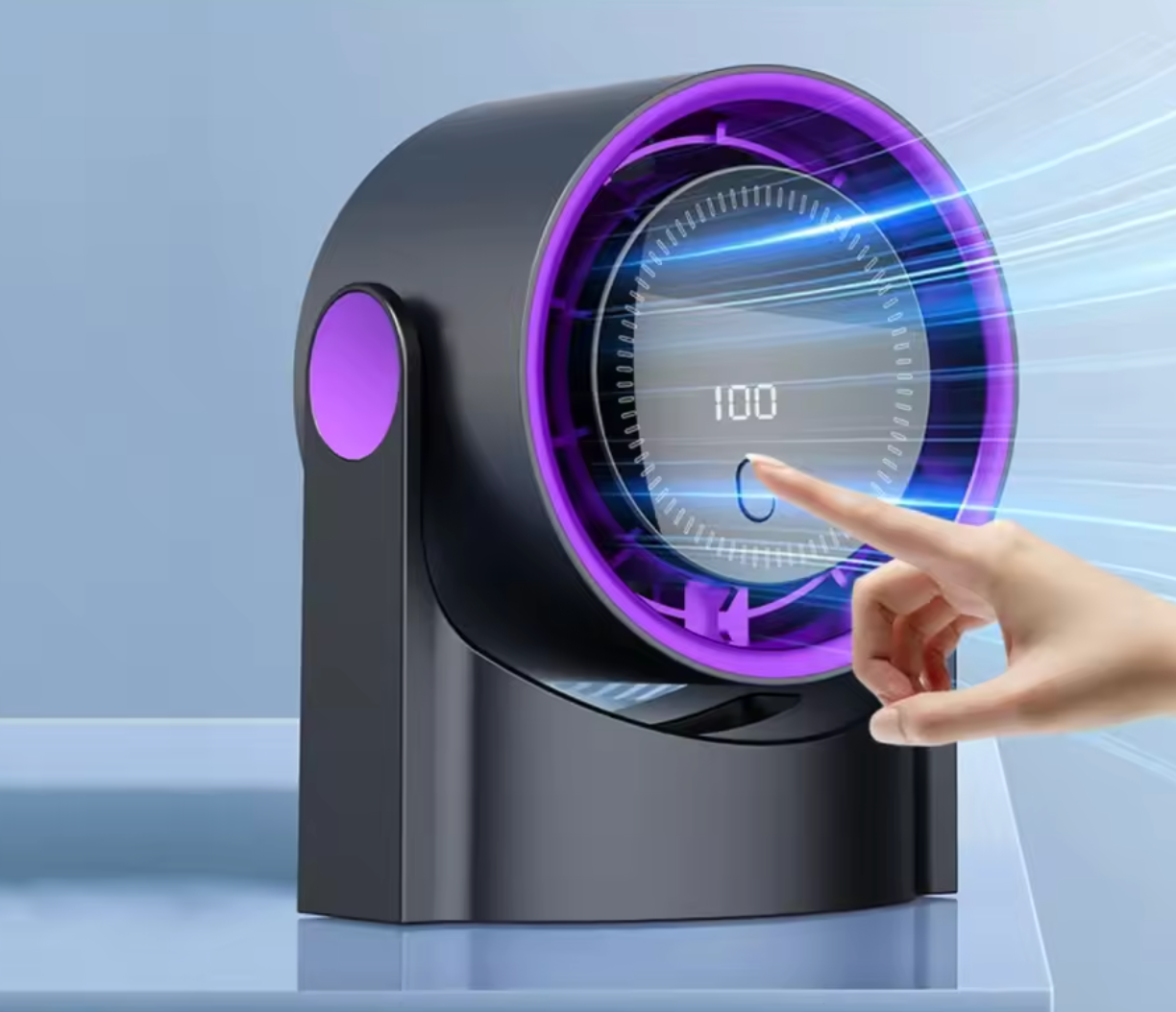 Ventilador de mesa ultrasilencioso sin aspas - Enfriador de aire seguro y eficaz para el calor del verano