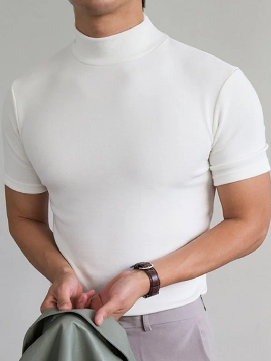 LucaScudiera - Camisa de cuello alto para hombre