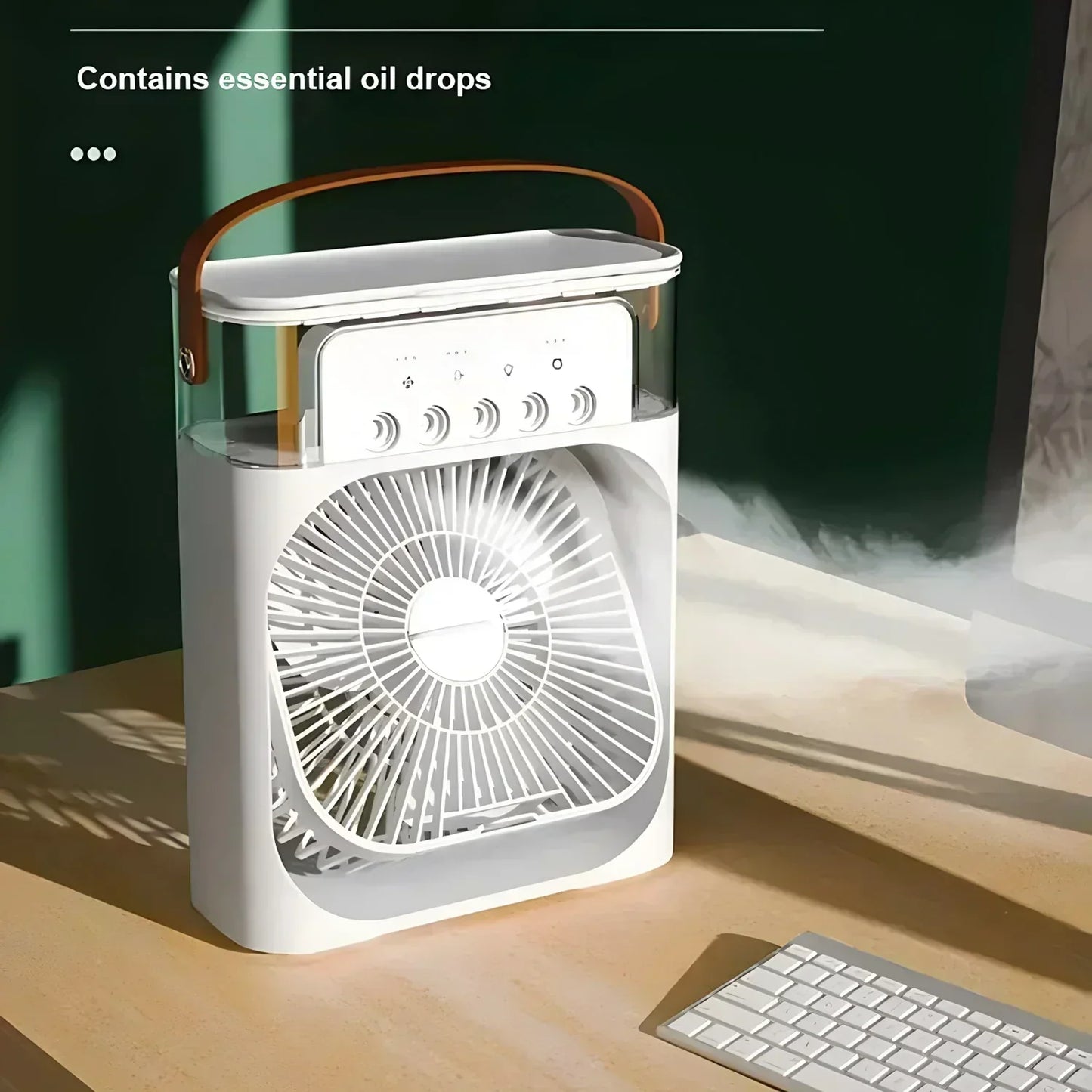 AirCooler Pro 3 en 1: ventilador, aire acondicionado y humidificador con iluminación LED en color