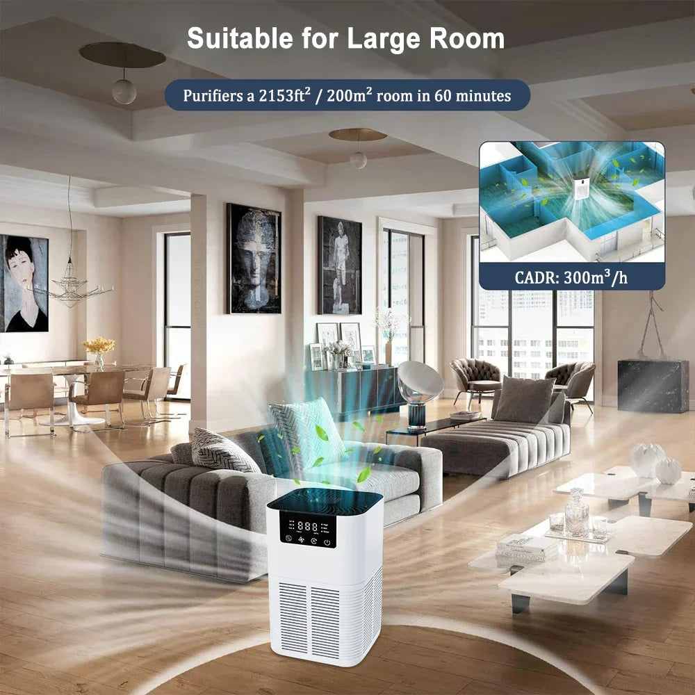 Purificador de aire con filtro HEPA y aromaterapia - Purificación silenciosa del aire para el hogar y el dormitorio