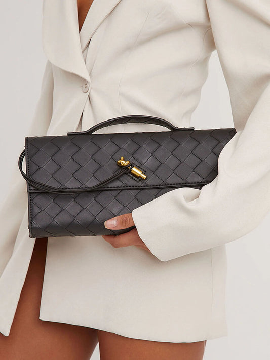 Luna - Bolso tejido de lujo con cierre dorado