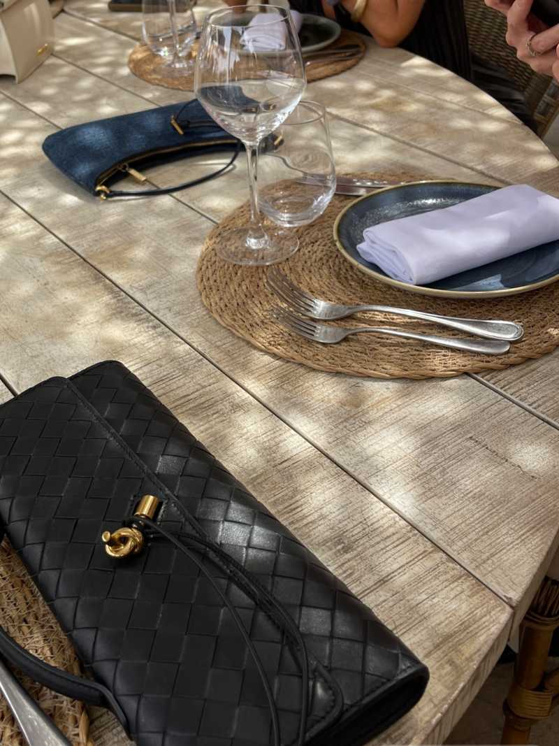 Luna - Bolso tejido de lujo con cierre dorado