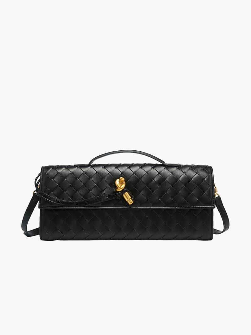 Luna - Bolso tejido de lujo con cierre dorado