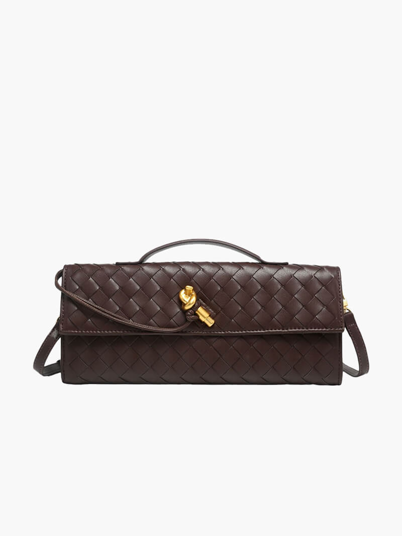 Luna - Bolso tejido de lujo con cierre dorado