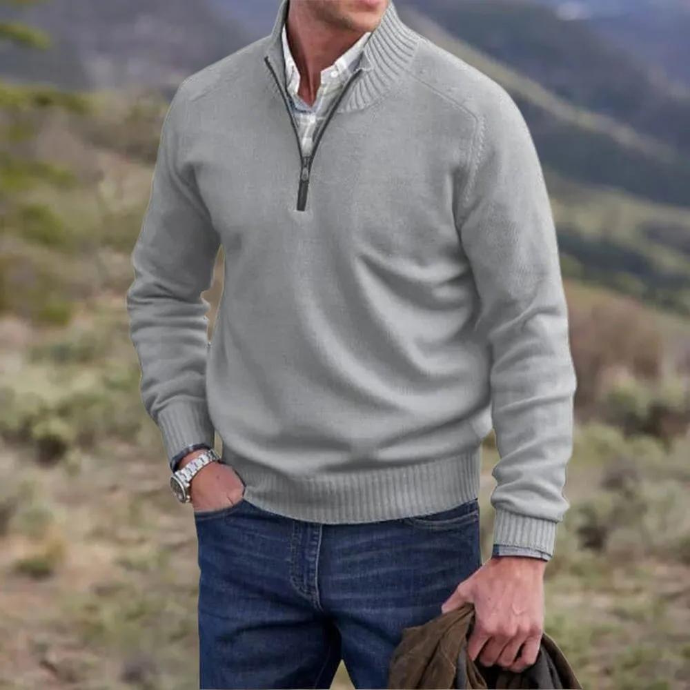 Benoit Elegante jersey de cachemira con cremallera