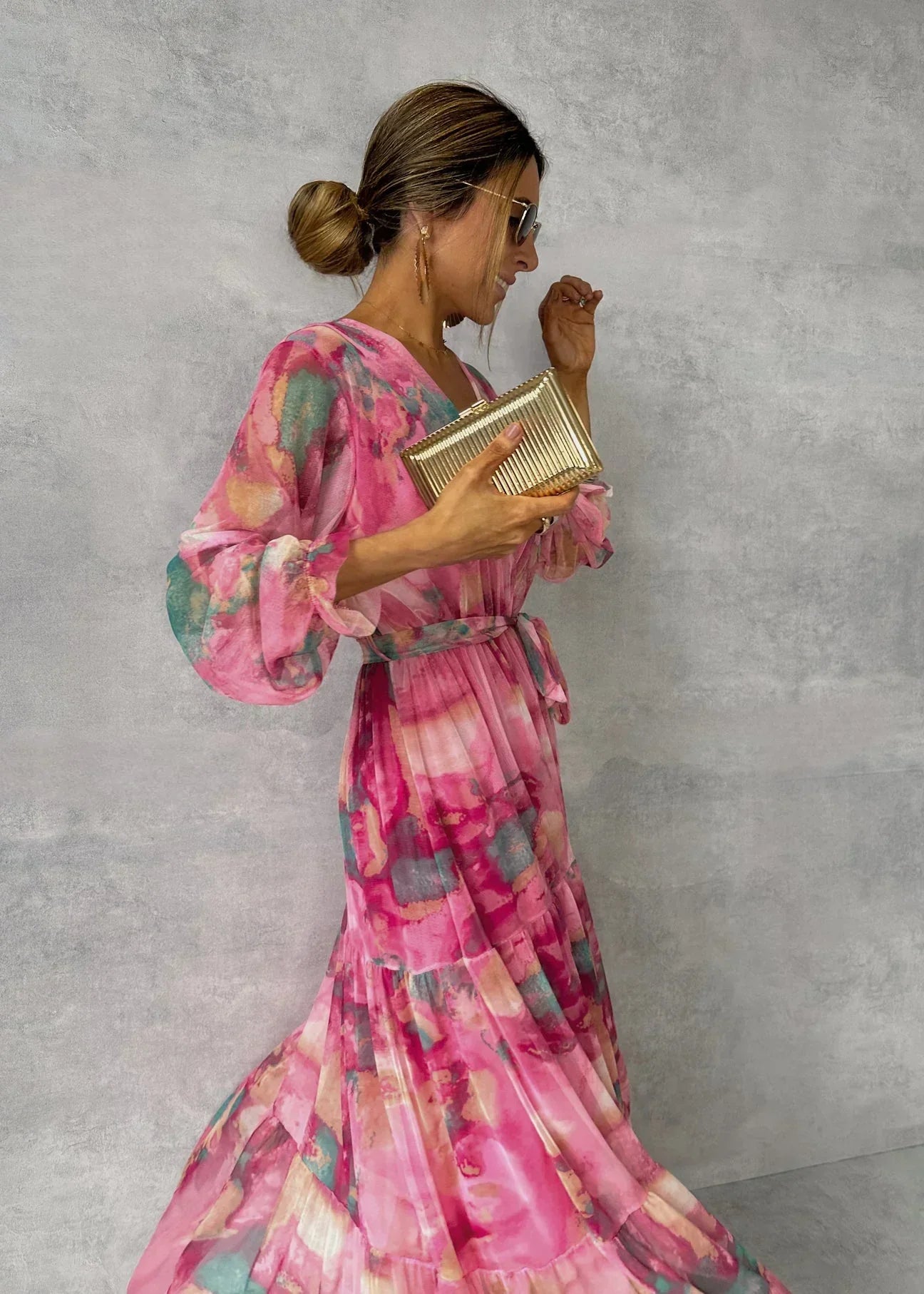 Vestido de verano de manga larga para mujer - Moda moderna y desenfadada